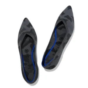 NEW Rothy's Retired Pointed Toe Gray Camo Flats