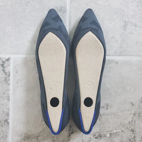 NEW Rothy's Retired Pointed Toe Gray Camo Flats