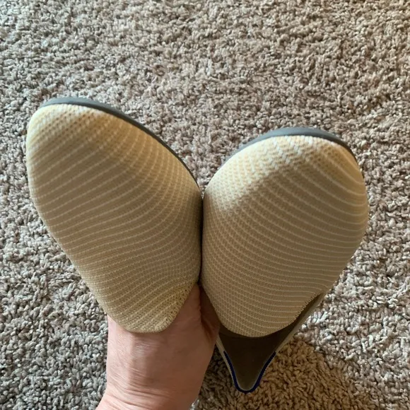 New Rothy’s The Almond Loafer in Chai Twill Cream Beige Casual Classic Size 11