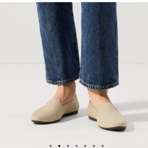 New Rothy’s The Almond Loafer in Chai Twill Cream Beige Casual Classic Size 11
