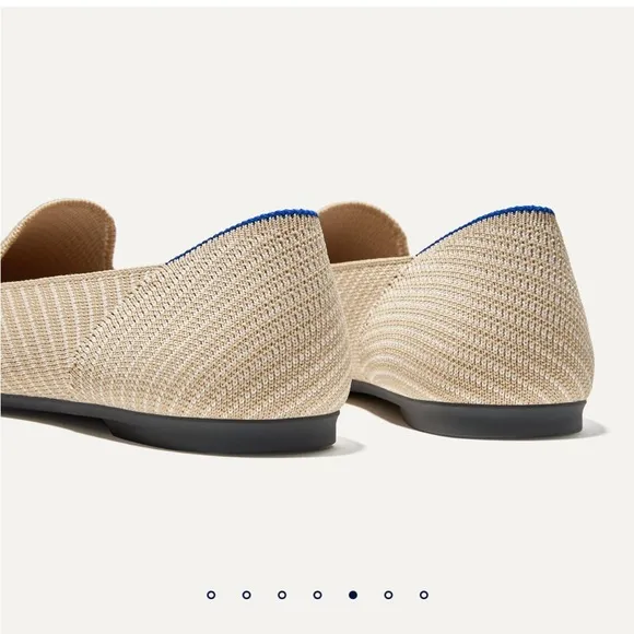 New Rothy’s The Almond Loafer in Chai Twill Cream Beige Casual Classic Size 11