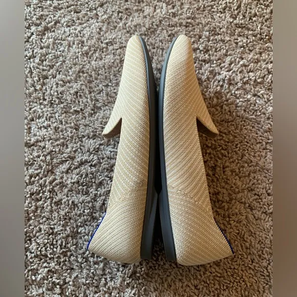 New Rothy’s The Almond Loafer in Chai Twill Cream Beige Casual Classic Size 11