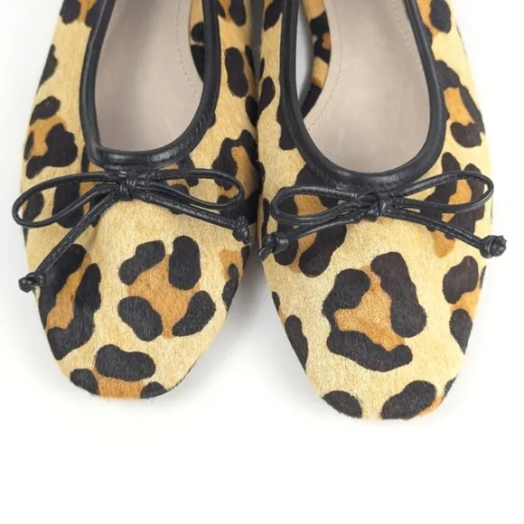 NEW Schutz Arissa Leopard Print Pony Hair Ballet Flats Size 8