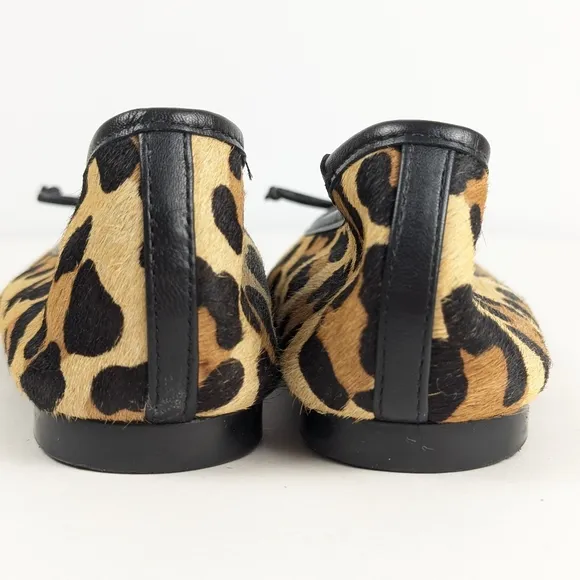 NEW Schutz Arissa Leopard Print Pony Hair Ballet Flats Size 8