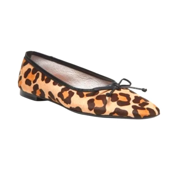 NEW Schutz Arissa Leopard Print Pony Hair Ballet Flats Size 8