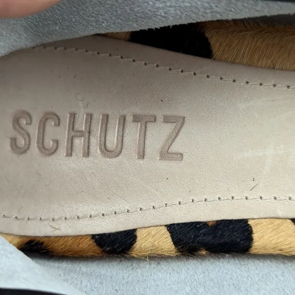 NEW Schutz Arissa Leopard Print Pony Hair Ballet Flats Size 8