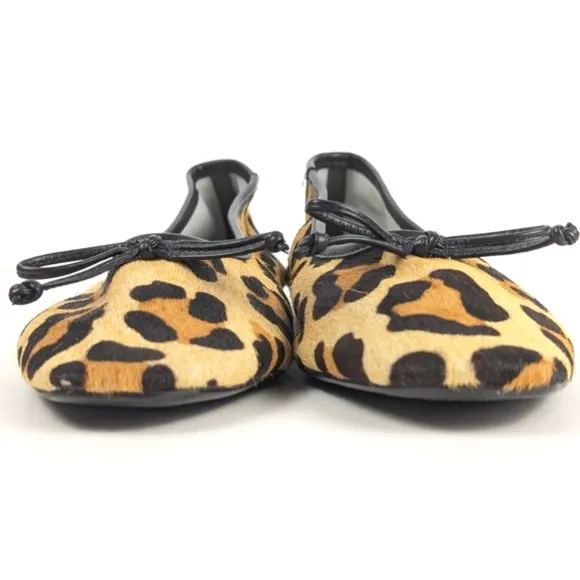 NEW Schutz Arissa Leopard Print Pony Hair Ballet Flats Size 8