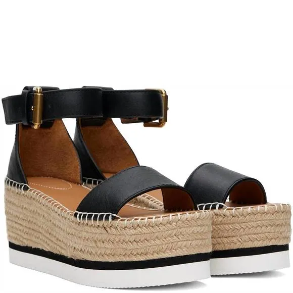NEW SEE BY CHLOE women's splash espadrille in black