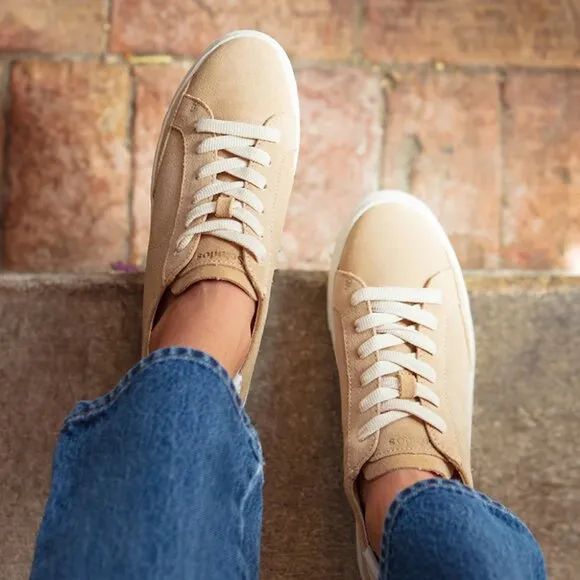 new SOLUDOS Suede Ibiza Platform Sneakers Sand for women 126mn
