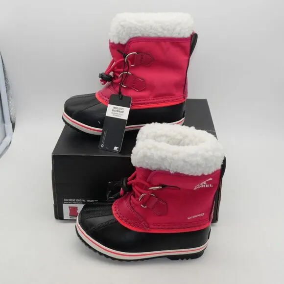 NEW Sorel YOUTH Yoot Pac TP Waterproof Boots Youth Girls Size 7 Rose Pink