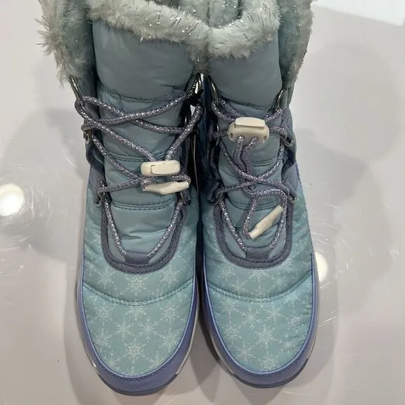 New Sorel boots Whitney youth 7 girls blue purple silver