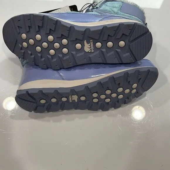 New Sorel boots Whitney youth 7 girls blue purple silver