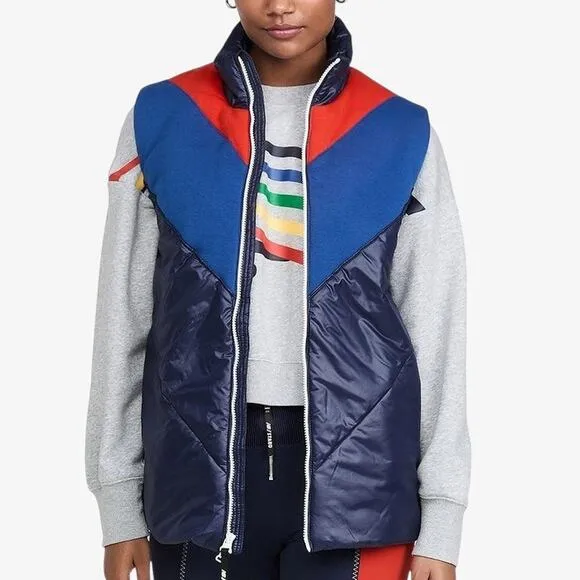 NEW Staud New Balance Women's Puffer Vest Quilted Nylon Warm Funnel Neck Stylish