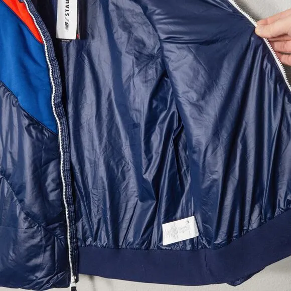 NEW Staud New Balance Women's Puffer Vest Quilted Nylon Warm Funnel Neck Stylish