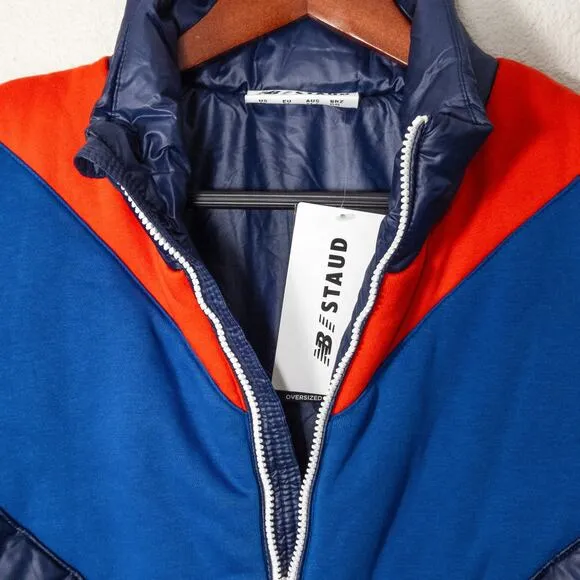NEW Staud New Balance Women's Puffer Vest Quilted Nylon Warm Funnel Neck Stylish