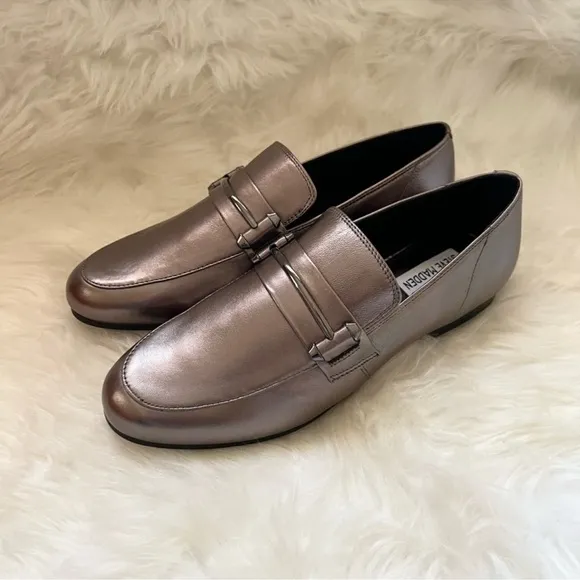 New! STEVE MADDEN Kerry Embellished Leather Loafers