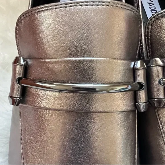New! STEVE MADDEN Kerry Embellished Leather Loafers