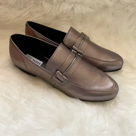 New! STEVE MADDEN Kerry Embellished Leather Loafers