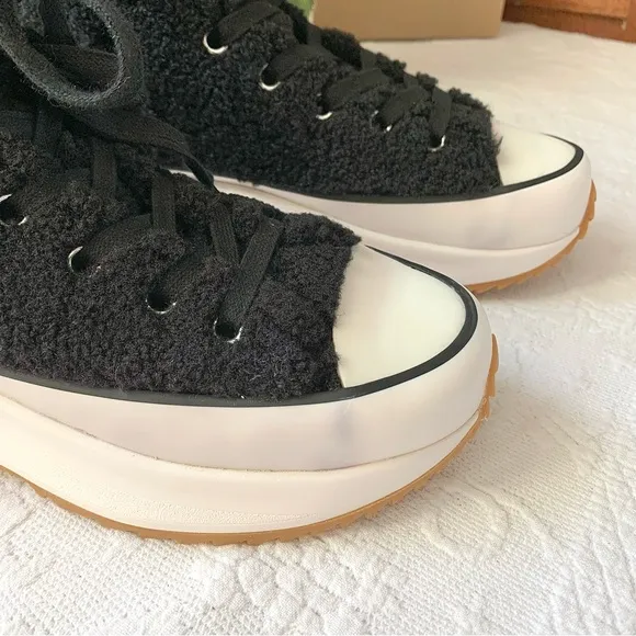 NEW Steve Madden Shearling Shaft Platform High Top Sneakers NIB