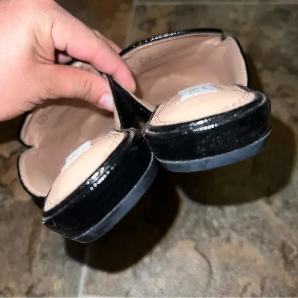 NEW Steven by Steve Madden Heidie Black Textured Slip On Pointed Toe Mule Flats