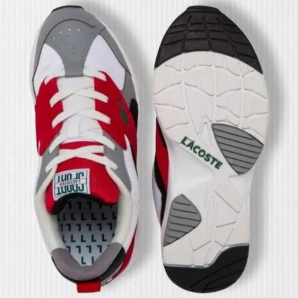 NEW Storm chunky sneakers Size M6- W 7-7.5 White/Red/Grey | Lacoste