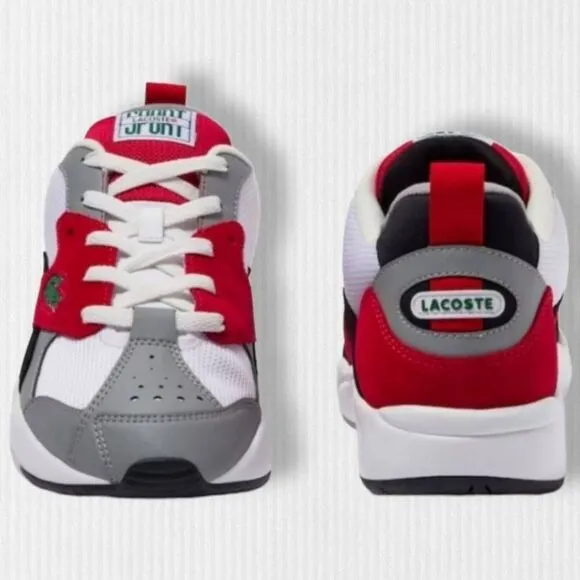NEW Storm chunky sneakers Size M6- W 7-7.5 White/Red/Grey | Lacoste