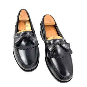 NEW Stuart McGuire‎ Mens Black Leather Kiltie Tassel Dress Loafers Size 9 EEE