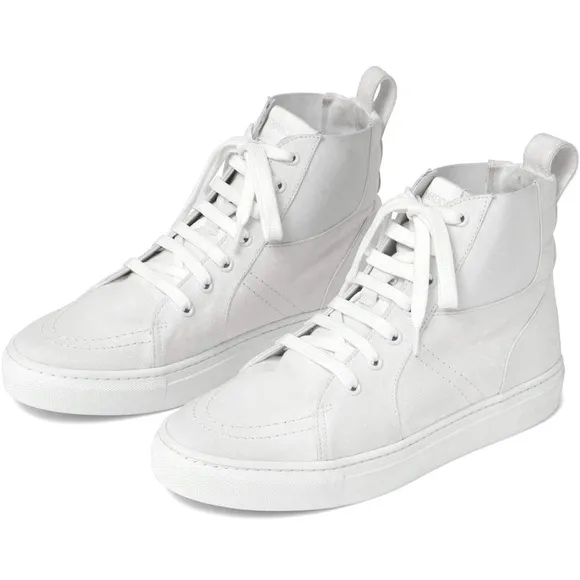 NEW! THAKOON 40/10 White Pull On High Top Designer Sneakers Athletic Casual Shoe