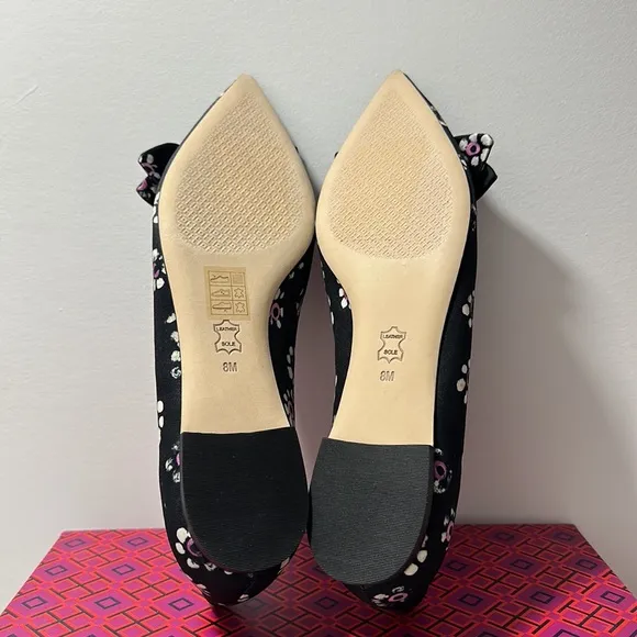 🔥🔥🔥NEW Tory Burch Rosalind Floral-Print Satin Ballet Flat