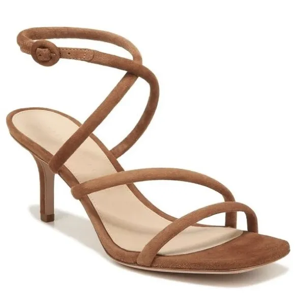 NEW VERONICA BEARD BROWN SUEDE STRAPPY SANDALS