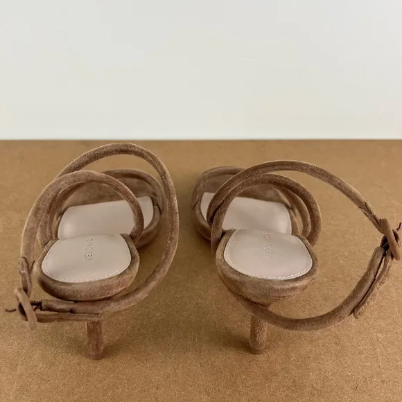 NEW VERONICA BEARD BROWN SUEDE STRAPPY SANDALS