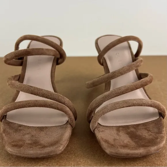 NEW VERONICA BEARD BROWN SUEDE STRAPPY SANDALS