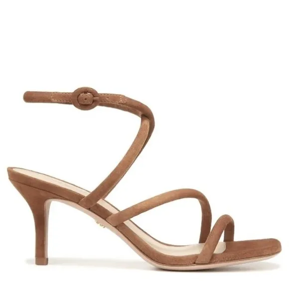 NEW VERONICA BEARD BROWN SUEDE STRAPPY SANDALS