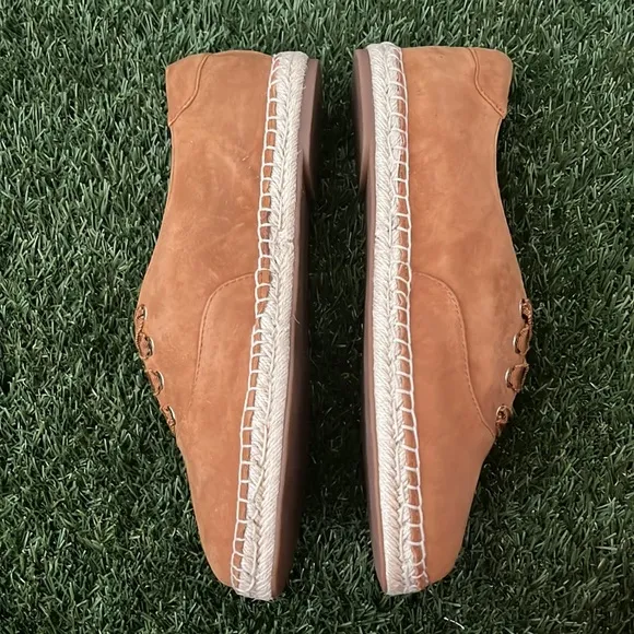 New VIONIC Sandy Tan Suede Tie Up Espadrilles
