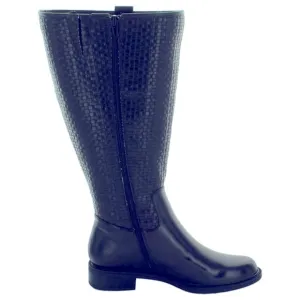 NIB [David Tate] Quest Woven Round Toe Knee-High Black Boots Womens Size 6.0