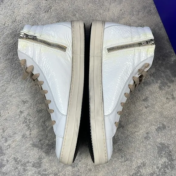 NIB P448 Kate Medusa Sneakers Patent White High Top Sz 40