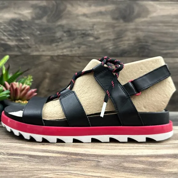 NIB Sorel Roaming Lace 8 Slingback Gladiator Flat Leather Sandals