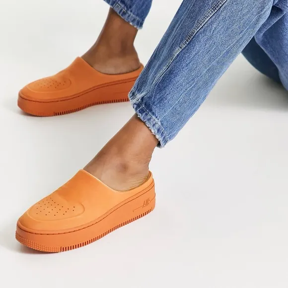 Nike Air Force 1 Lover XX Cinder Orange Mule Slip on Platform Women’s Sz 9