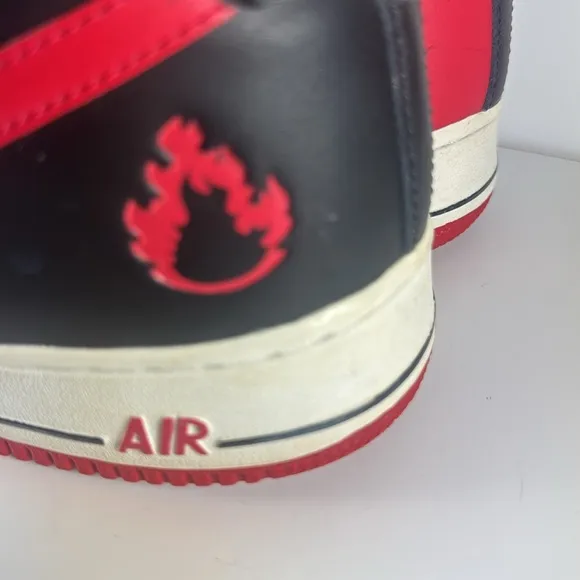 Nike Air Force 1 LV8 High Atlanta Red Black Men’s Size 10.5 High-Top Sneakers