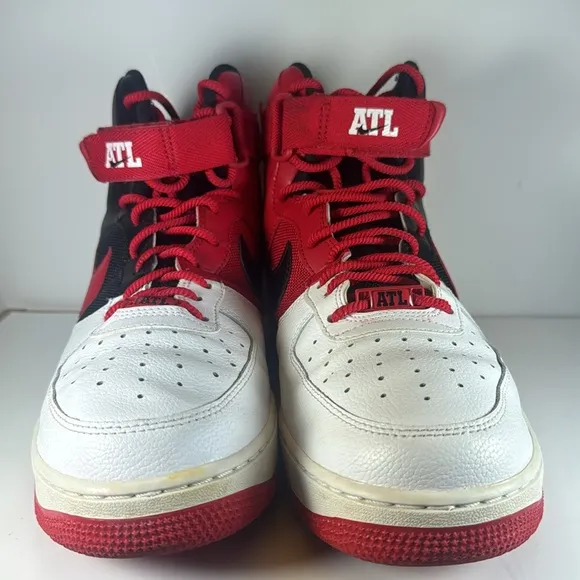 Nike Air Force 1 LV8 High Atlanta Red Black Men’s Size 10.5 High-Top Sneakers