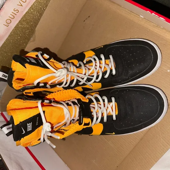 Nike Air High-Top Sneakers Lazer Black&amp;yellow M/8