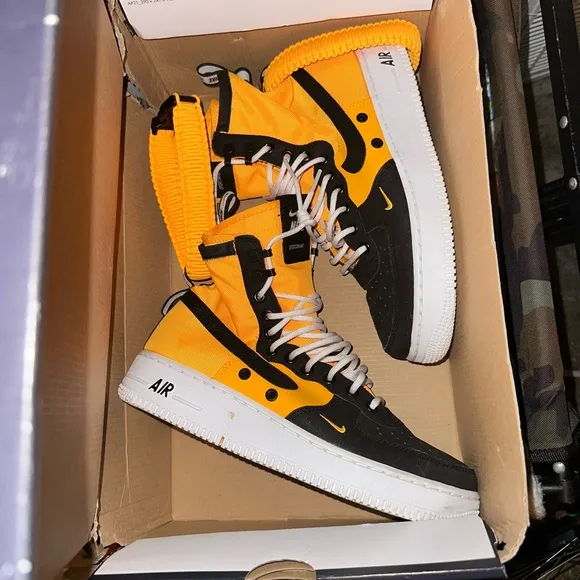 Nike Air High-Top Sneakers Lazer Black&amp;yellow M/8