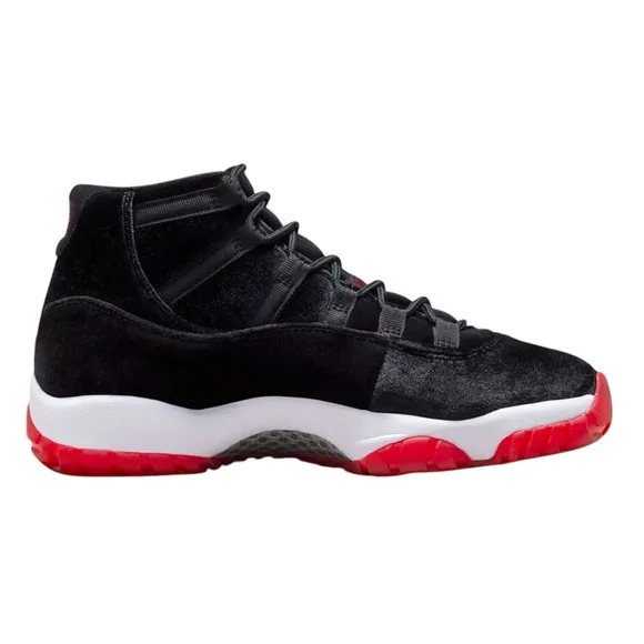 Nike Air Jordan 11 Bred Retro High OG Velvet Sneakers Women’s Size 11