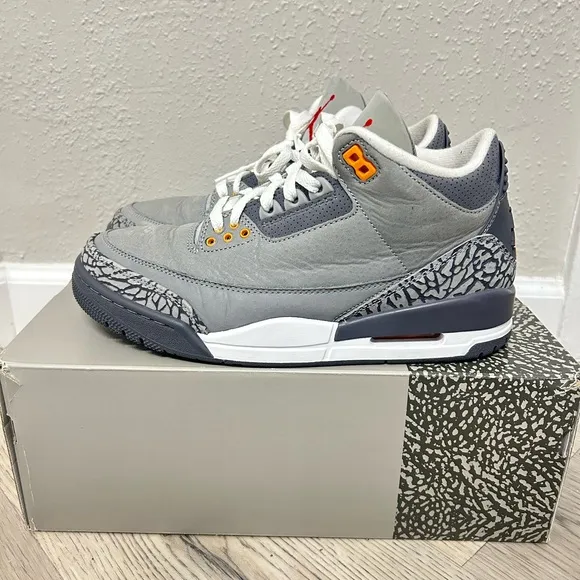 NIKE Air Jordan 3 Retro Cool Grey Sneakers 8