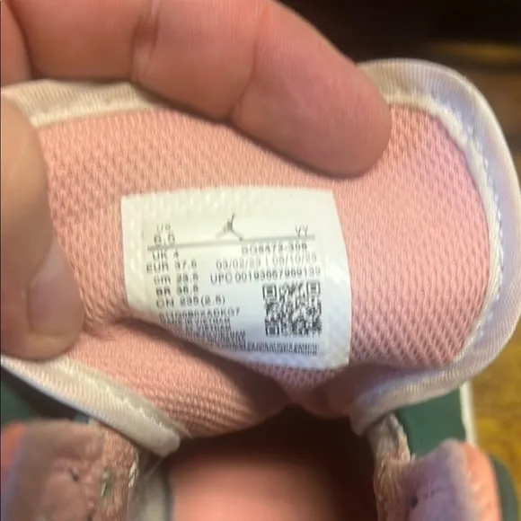 Nike Air Jordan High-Top Sneakers - Green and Pink