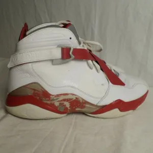 Nike Air Jordan Retro 8.0 High Top Red/White Lace/Strap Mens Sz 13 Sneakers