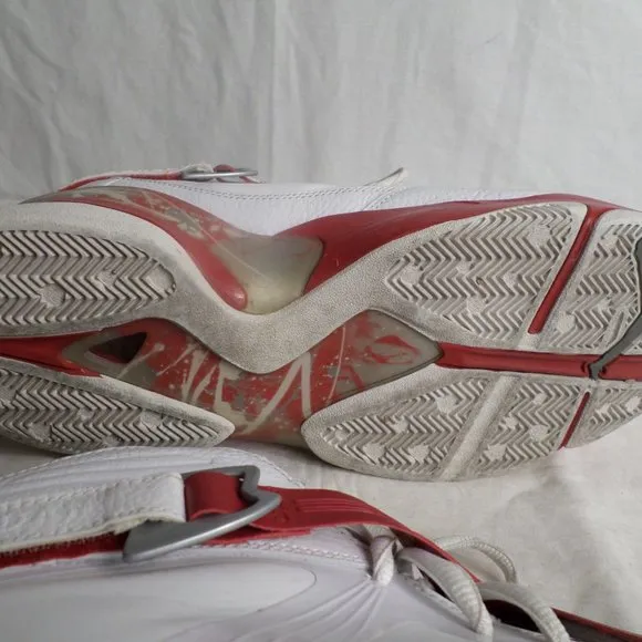 Nike Air Jordan Retro 8.0 High Top Red/White Lace/Strap Mens Sz 13 Sneakers