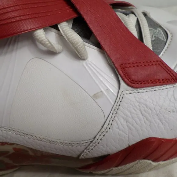 Nike Air Jordan Retro 8.0 High Top Red/White Lace/Strap Mens Sz 13 Sneakers