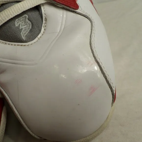 Nike Air Jordan Retro 8.0 High Top Red/White Lace/Strap Mens Sz 13 Sneakers