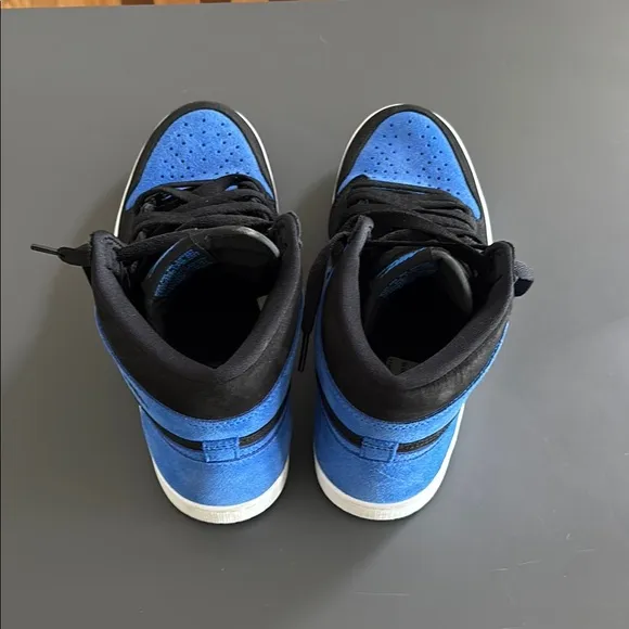Nike Black and Blue Sneakers High-Top Design